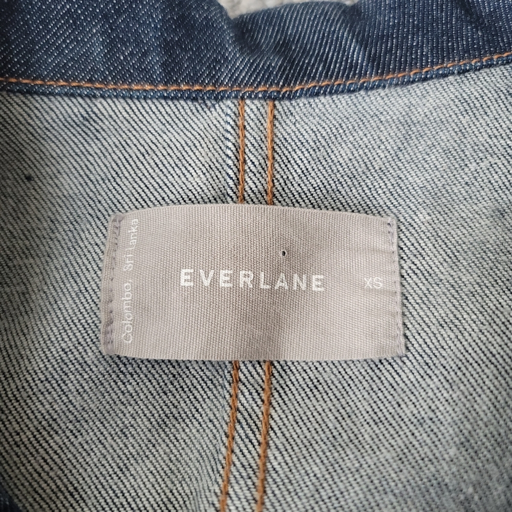 Everlane The Denim Chore Jacket Mini Dress In Dark Denim Size XSmall - Picture 8 of 8